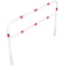 Access barriers | removable and revolving | with triangular locking mechanism | with quarter-bend bar | hot-dip galvanized and white coatedwith red reflecting stripes | total width: 2000 mm